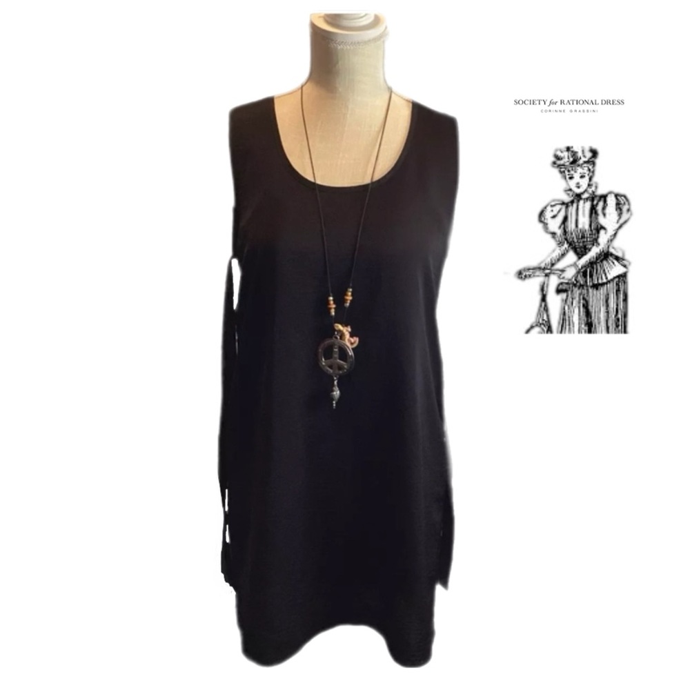 Society of Rational Dress size Small Black Dress Unique Comfort Health USA MADE